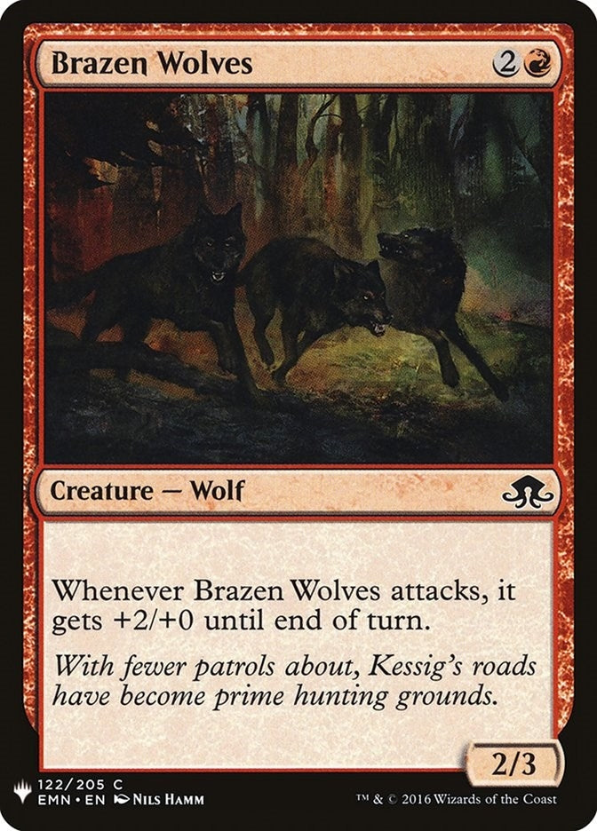 Image for Brazen Wolves (The List Reprints) (122) - Magic: The Gathering