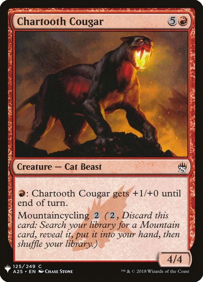 Image for Chartooth Cougar (The List Reprints) (125) - Magic: The Gathering