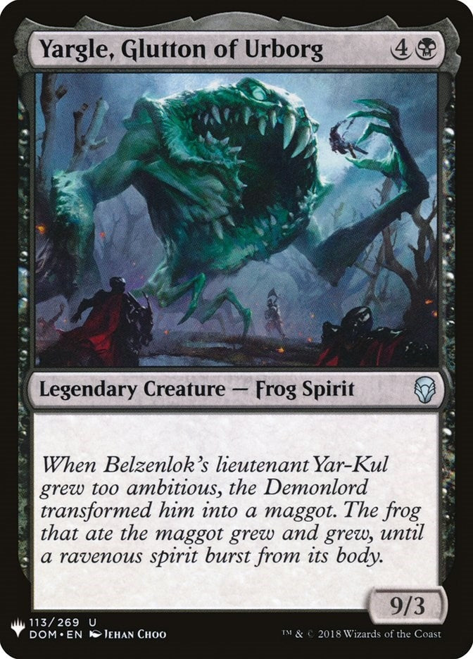 Image for Yargle, Glutton of Urborg (The List Reprints) (113) - Magic: The Gathering