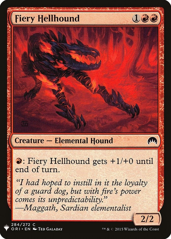 Image for Fiery Hellhound (The List Reprints) (284) - Magic: The Gathering