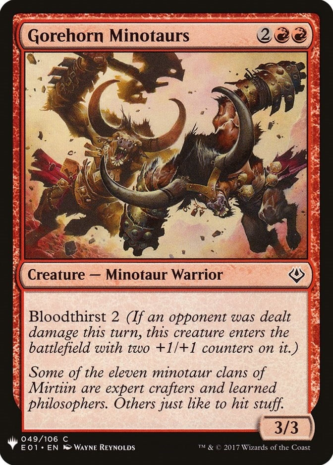 Image for Gorehorn Minotaurs (The List Reprints) (49) - Magic: The Gathering