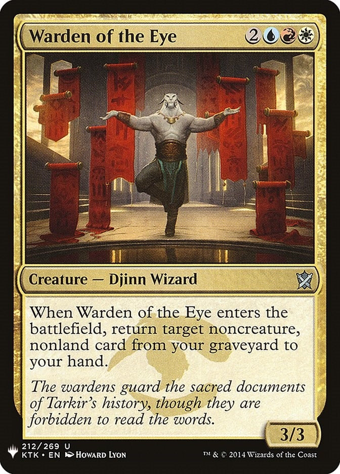 Image for Warden of the Eye (The List Reprints) (212) - Magic: The Gathering
