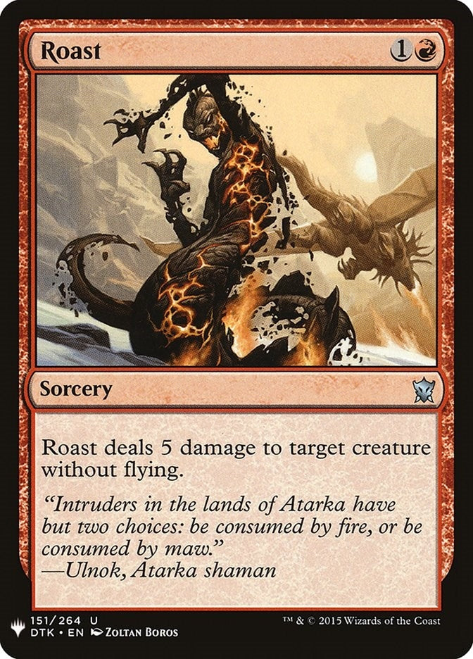 Image for Roast (The List Reprints) (151) - Magic: The Gathering