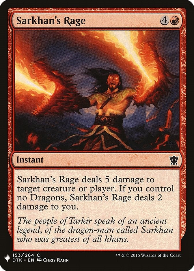 Image for Sarkhan's Rage (The List Reprints) (153) - Magic: The Gathering