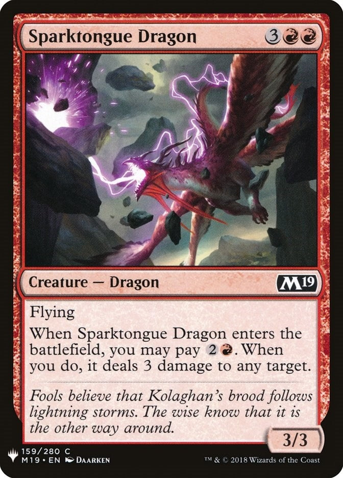 Image for Sparktongue Dragon (The List Reprints) (159) - Magic: The Gathering