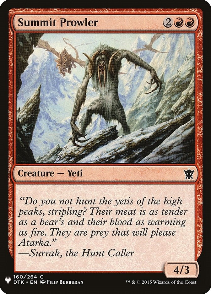 Image for Summit Prowler (The List Reprints) (160) - Magic: The Gathering