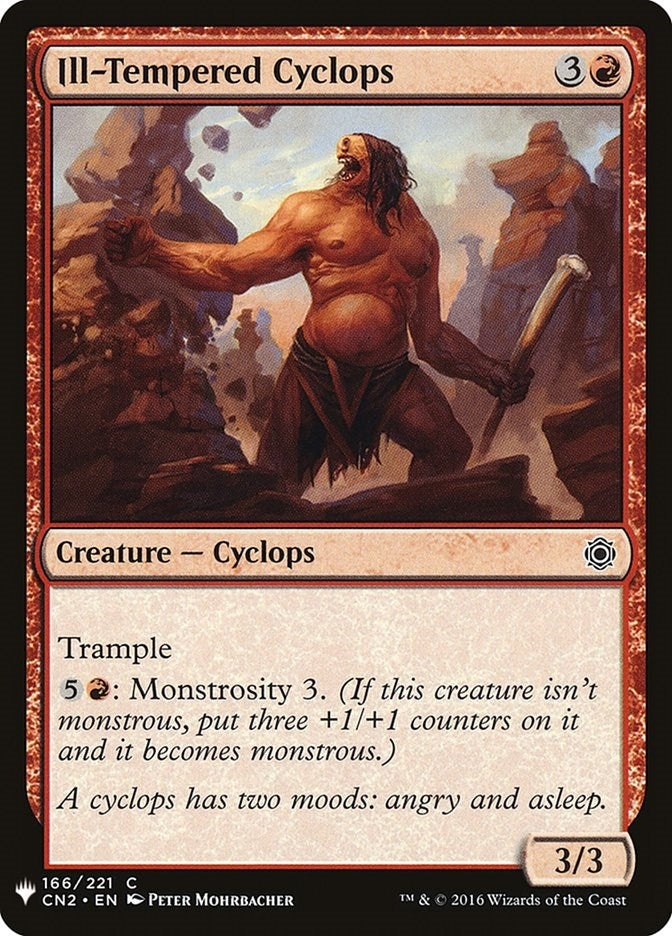 Image for Ill-Tempered Cyclops (The List Reprints) (166) - Magic: The Gathering
