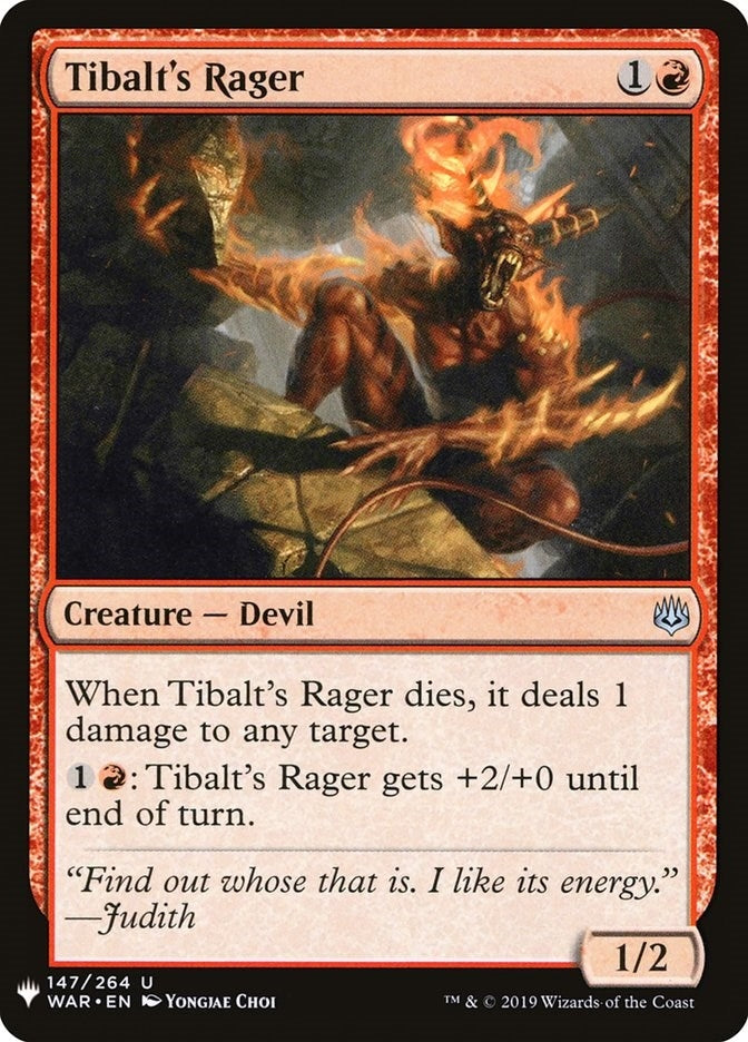 Image for Tibalt's Rager (The List Reprints) (147) - Magic: The Gathering