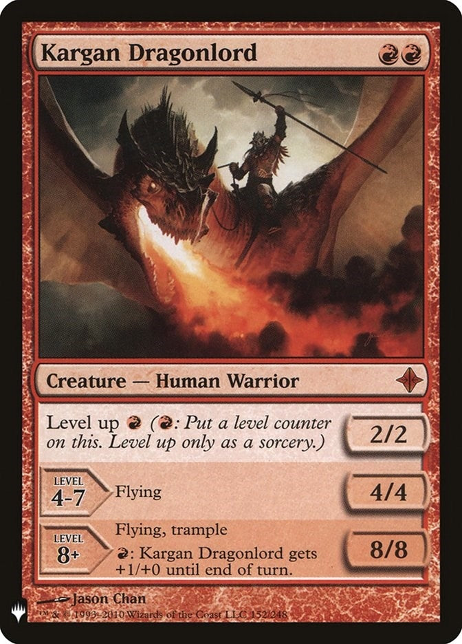 Image for Kargan Dragonlord (The List Reprints) (152) - Magic: The Gathering