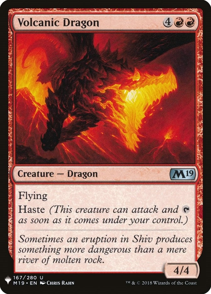 Image for Volcanic Dragon (The List Reprints) (167) - Magic: The Gathering