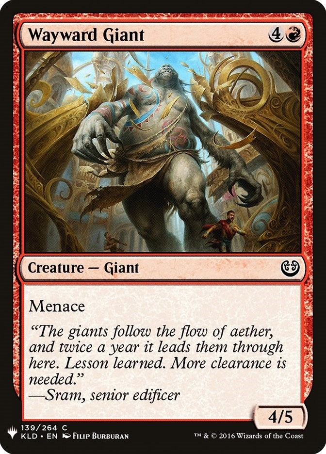 Image for Wayward Giant (The List Reprints) (139) - Magic: The Gathering