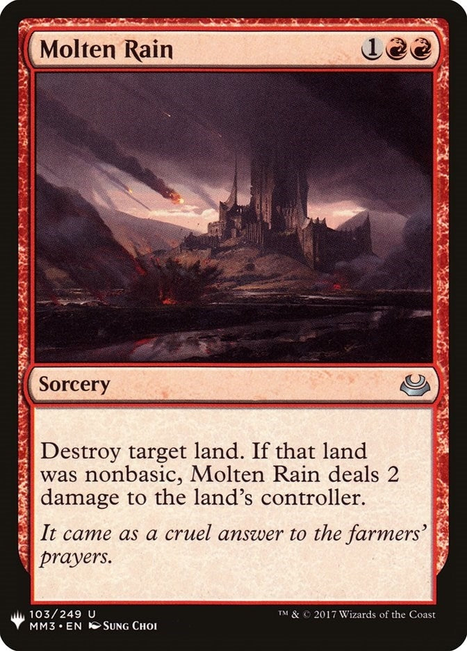 Image for Molten Rain (The List Reprints) (103) - Magic: The Gathering