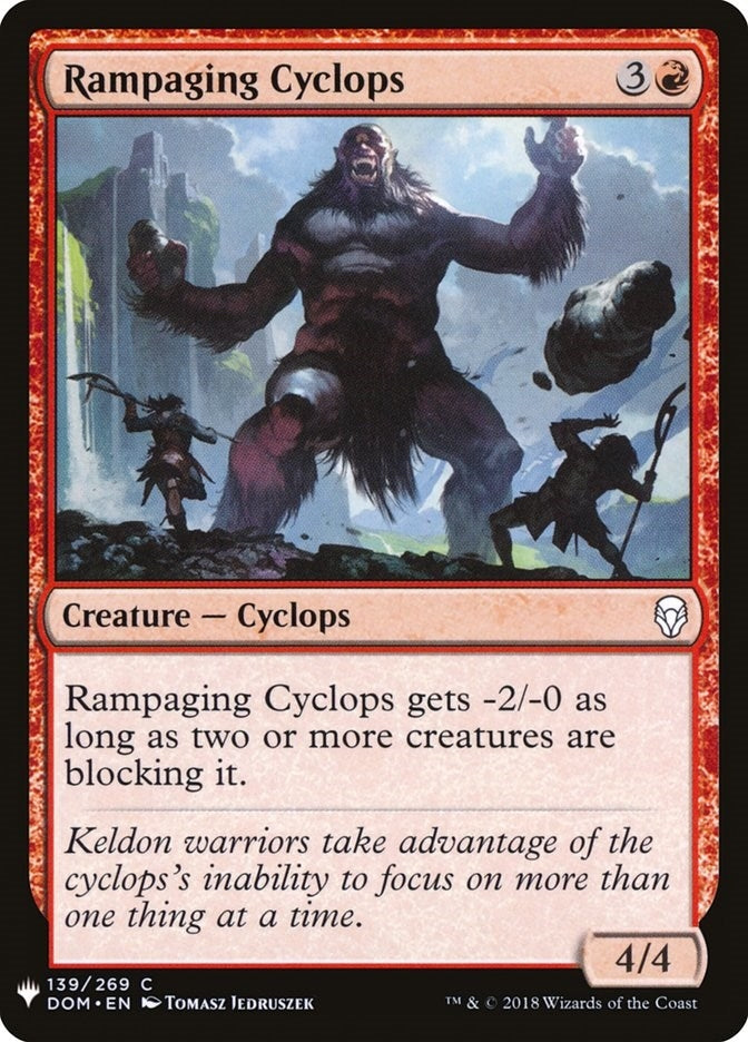 Image for Rampaging Cyclops (The List Reprints) (139) - Magic: The Gathering
