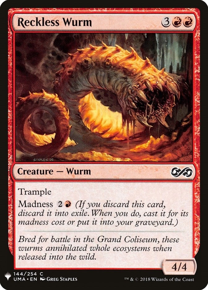 Image for Reckless Wurm (The List Reprints) (144) - Magic: The Gathering