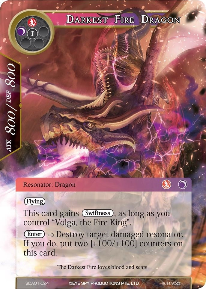 Image for Darkest Fire Dragon (Alice Origin Starter Deck) (SDAO1-024) - Force of Will