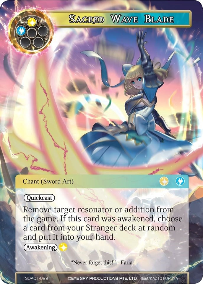Image for Sacred Wave Blade (Alice Origin Starter Deck) (SDAO1-029) - Force of Will