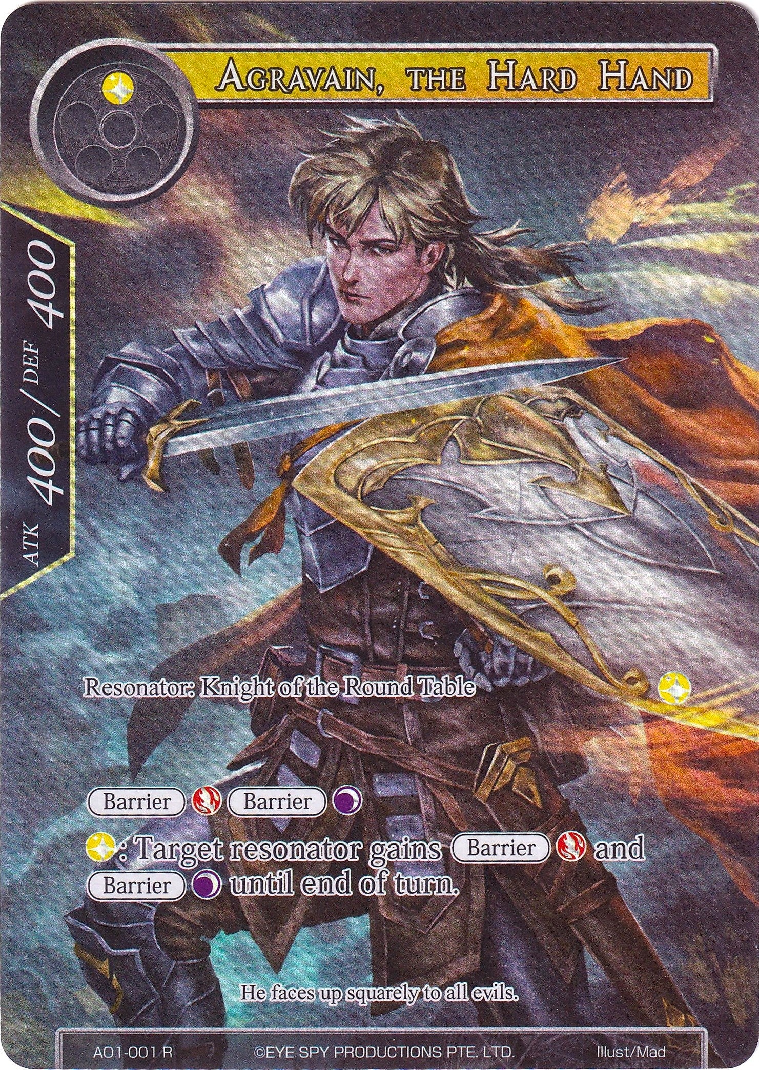 Image for Agravain, the Hard Hand (Full Art) (Alice Origin) (AO1-001) - Force of Will