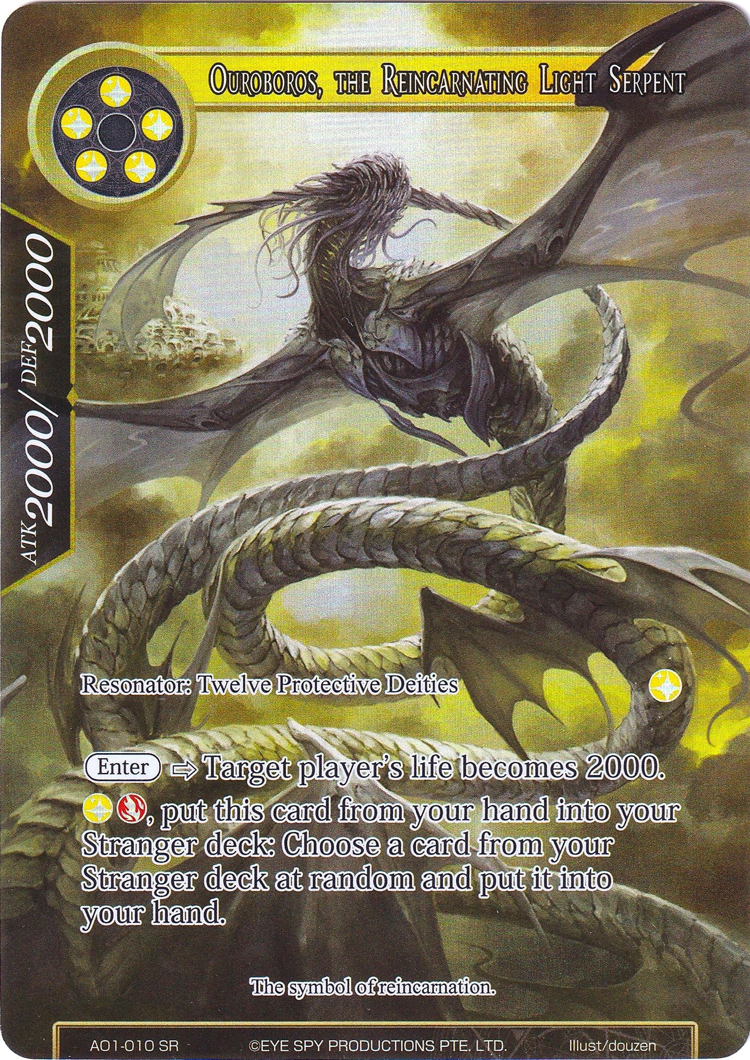 Image for Ouroboros, the Reincarnating Light Serpent (Full Art) (Alice Origin) (AO1-010) - Force of Will