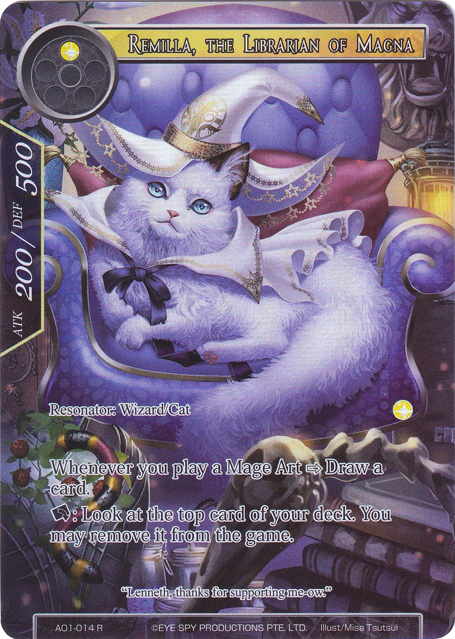 Image for Remilla, the Librarian of Magna (Full Art) (Alice Origin) (AO1-014) - Force of Will
