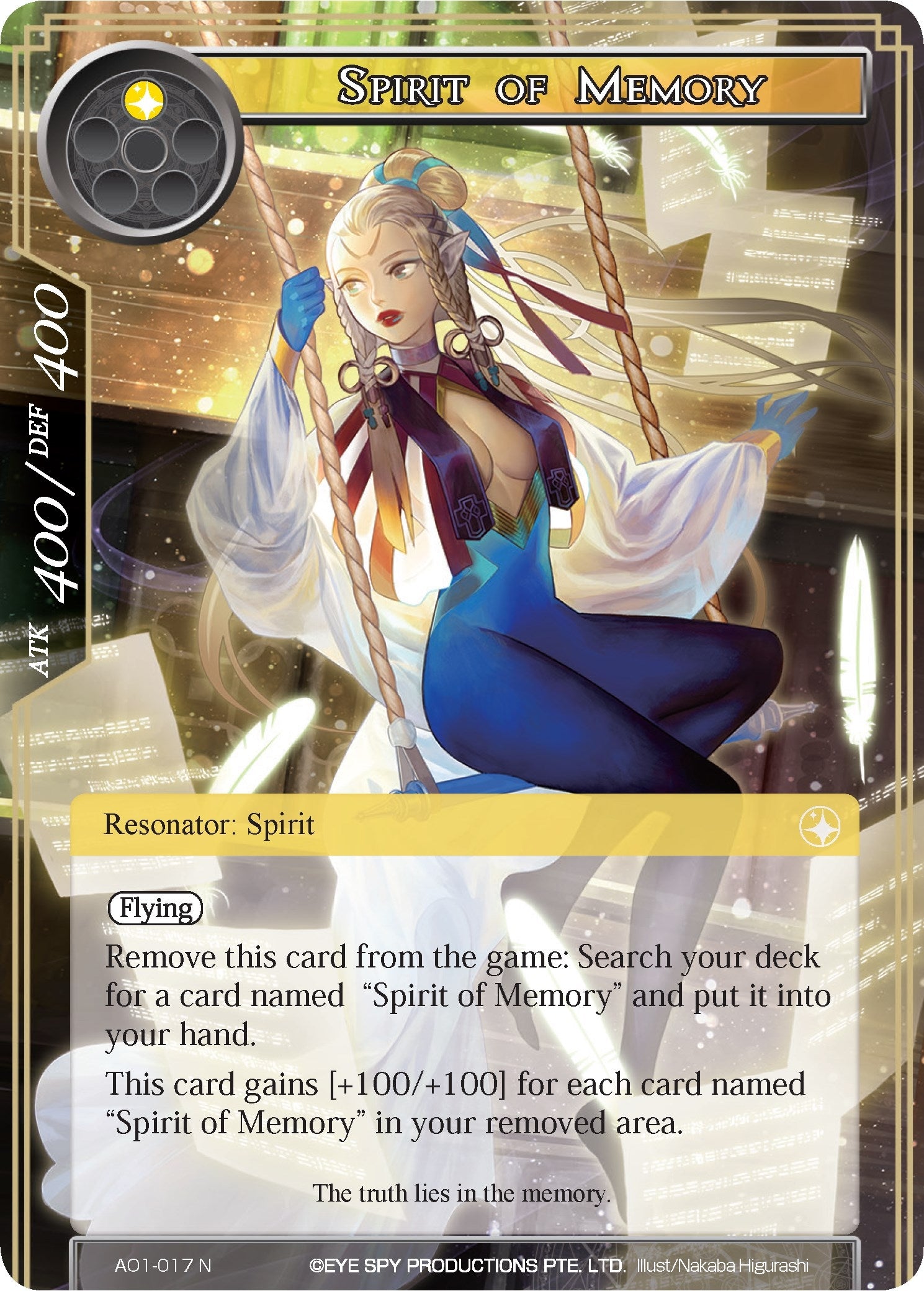 Image for Spirit of Memory (Alice Origin) (AO1-017) - Force of Will