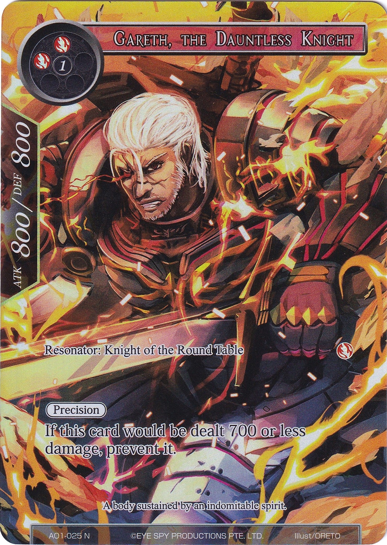 Image for Gareth, the Dauntless Knight (Full Art) (Alice Origin) (AO1-025) - Force of Will
