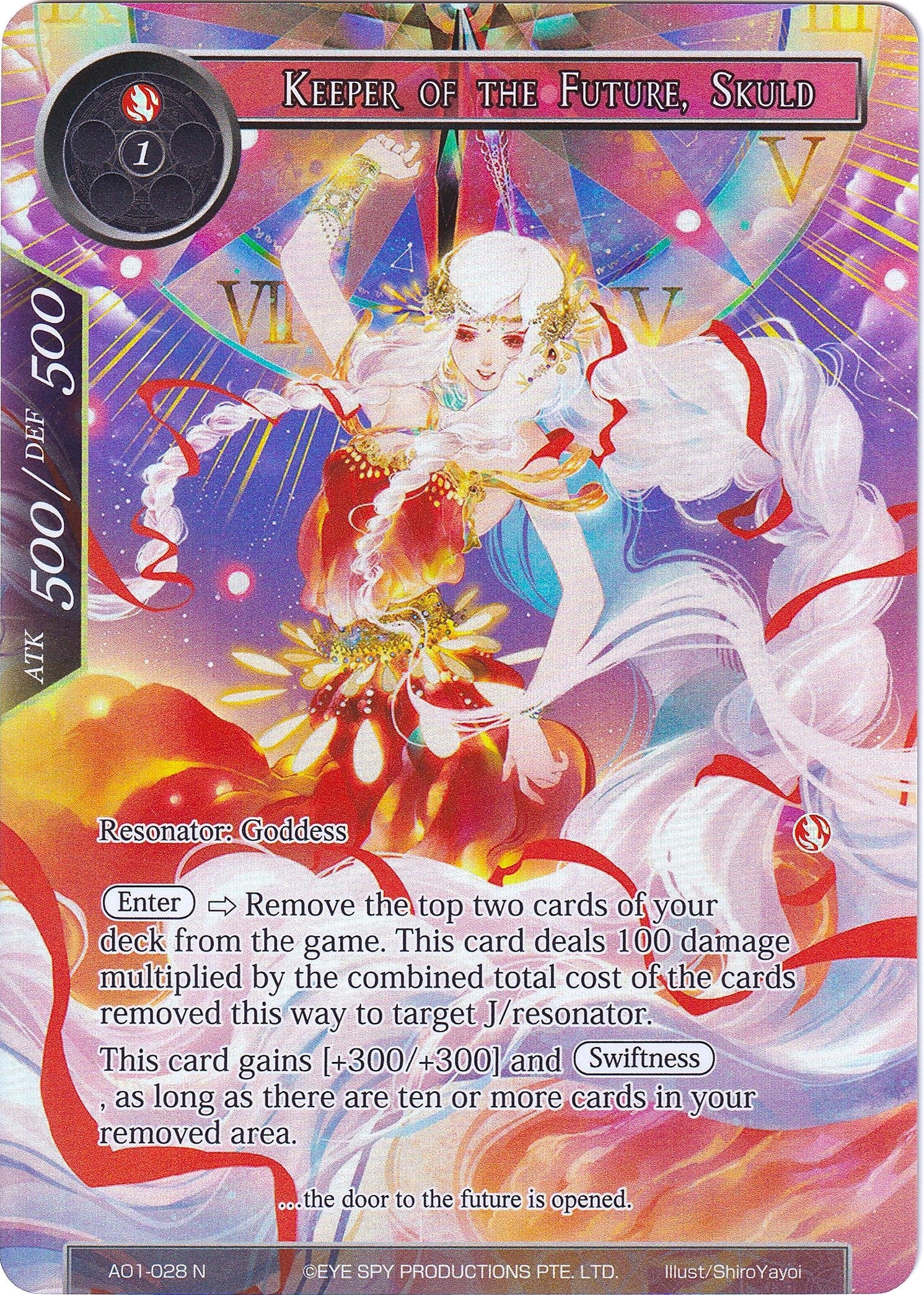 Image for Keeper of the Future, Skuld (Full Art) (Alice Origin) (AO1-028) - Force of Will