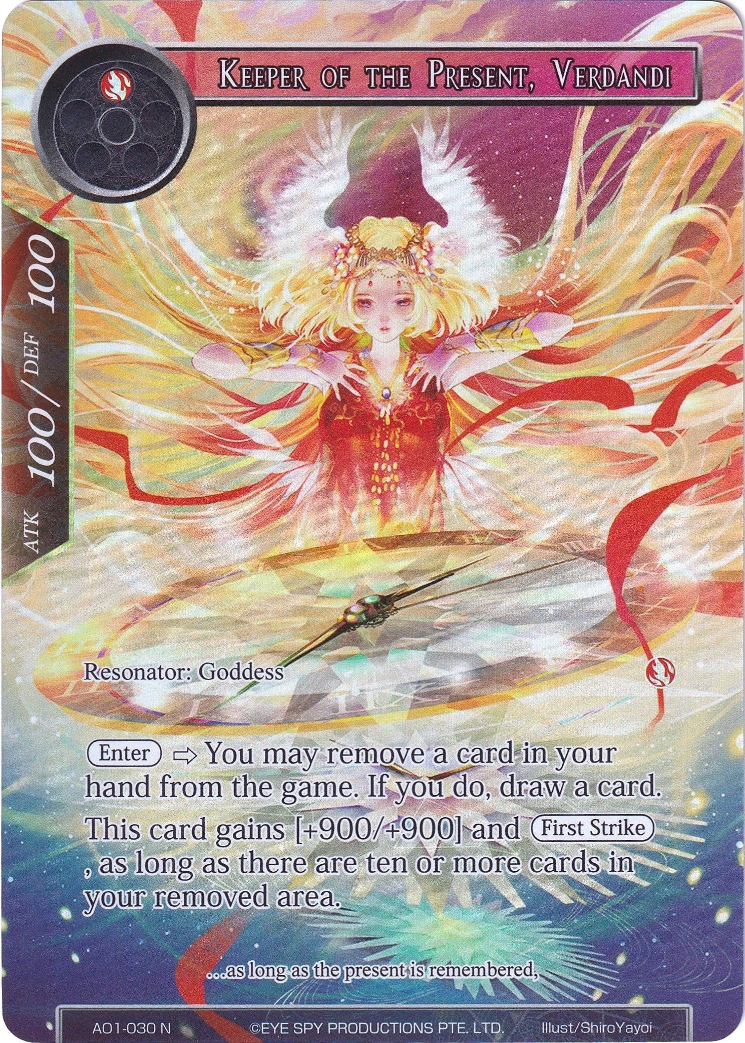 Image for Keeper of the Present, Verdandi (Full Art) (Alice Origin) (AO1-030) - Force of Will