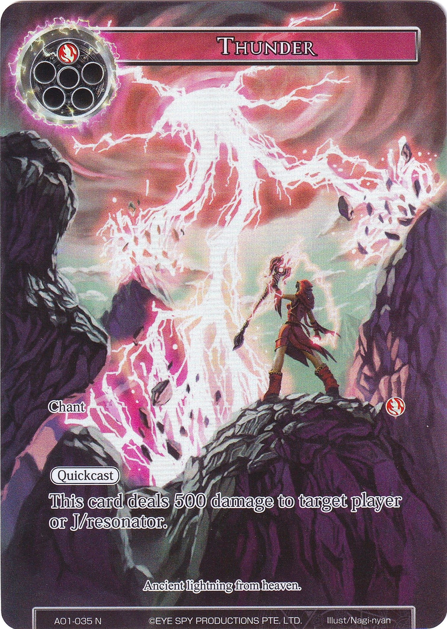 Image for Thunder (Full Art) (Alice Origin) (AO1-035) - Force of Will