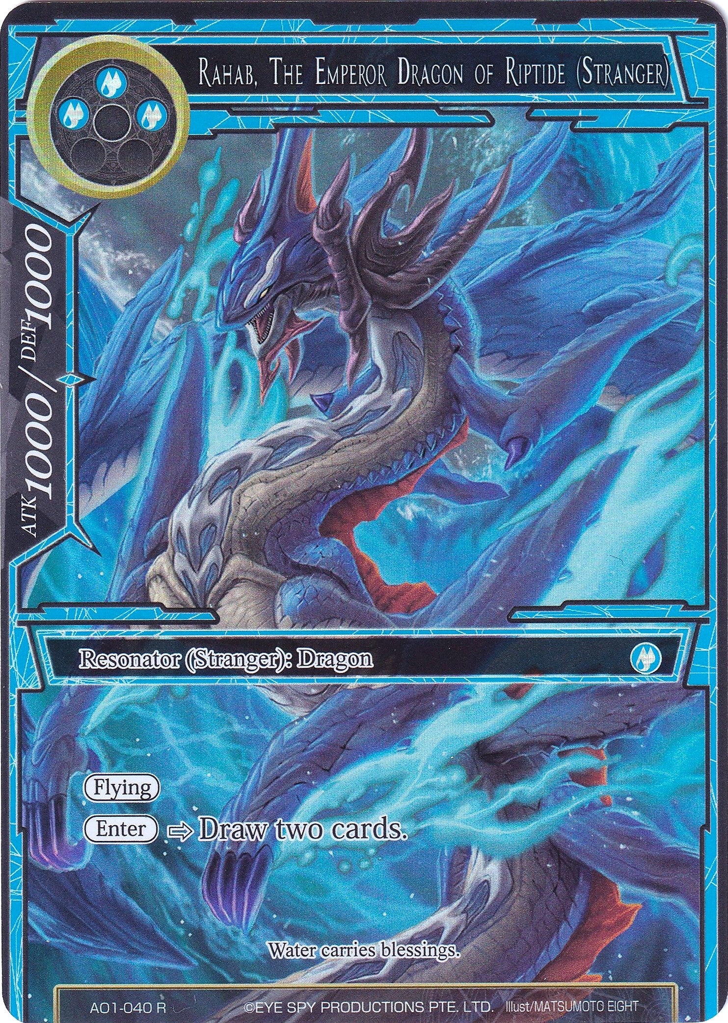 Image for Rahab, The Emperor Dragon of Riptide (Stranger) (Full Art) (Alice Origin) (AO1-040) - Force of Will