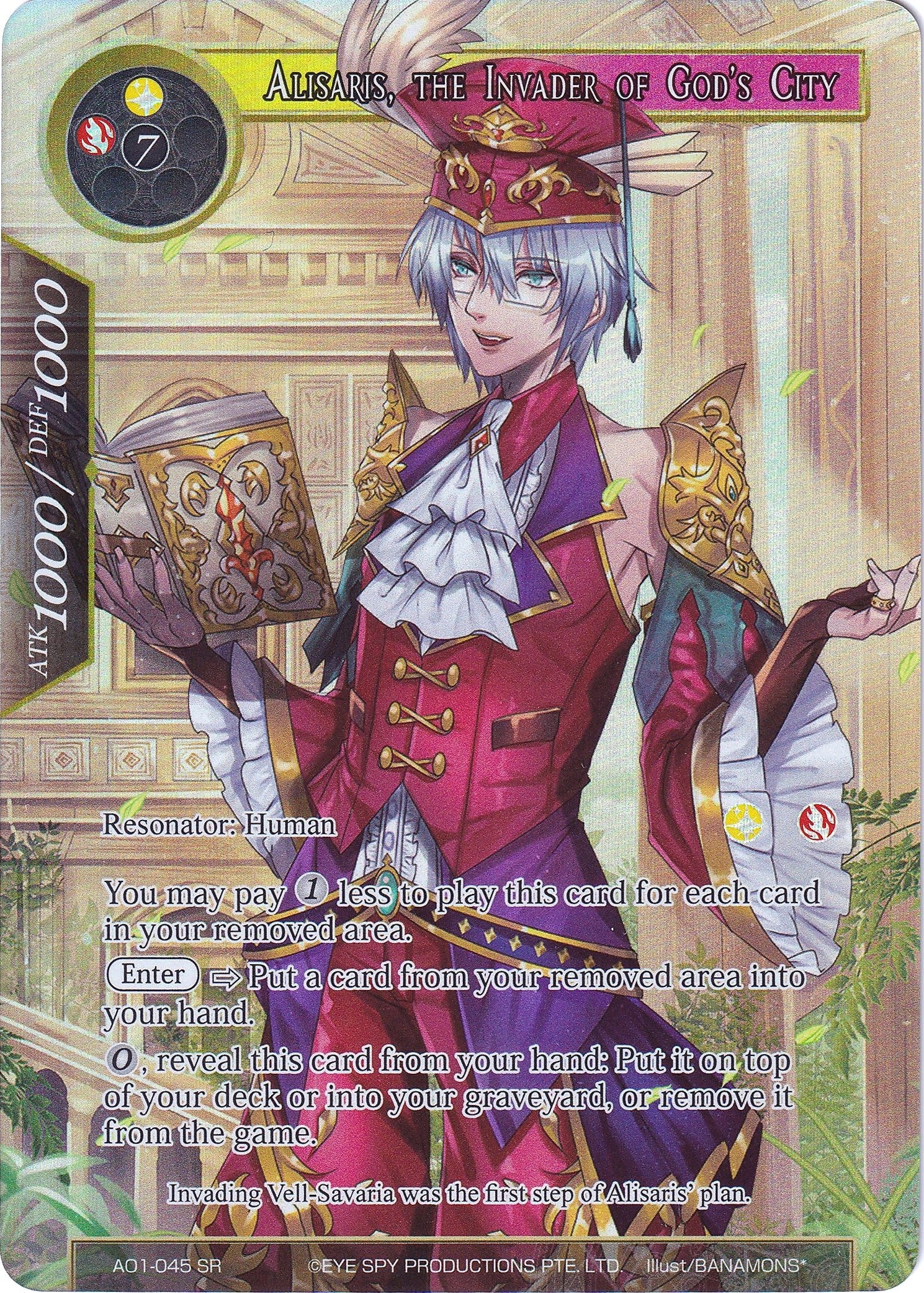 Image for Alisaris, the Invader of God's City (Full Art) (Alice Origin) (AO1-045) - Force of Will