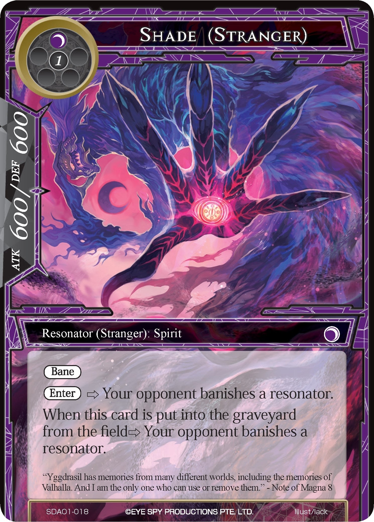 Image for Shade (Stranger) (Alice Origin Starter Deck) (SDAO1-018) - Force of Will