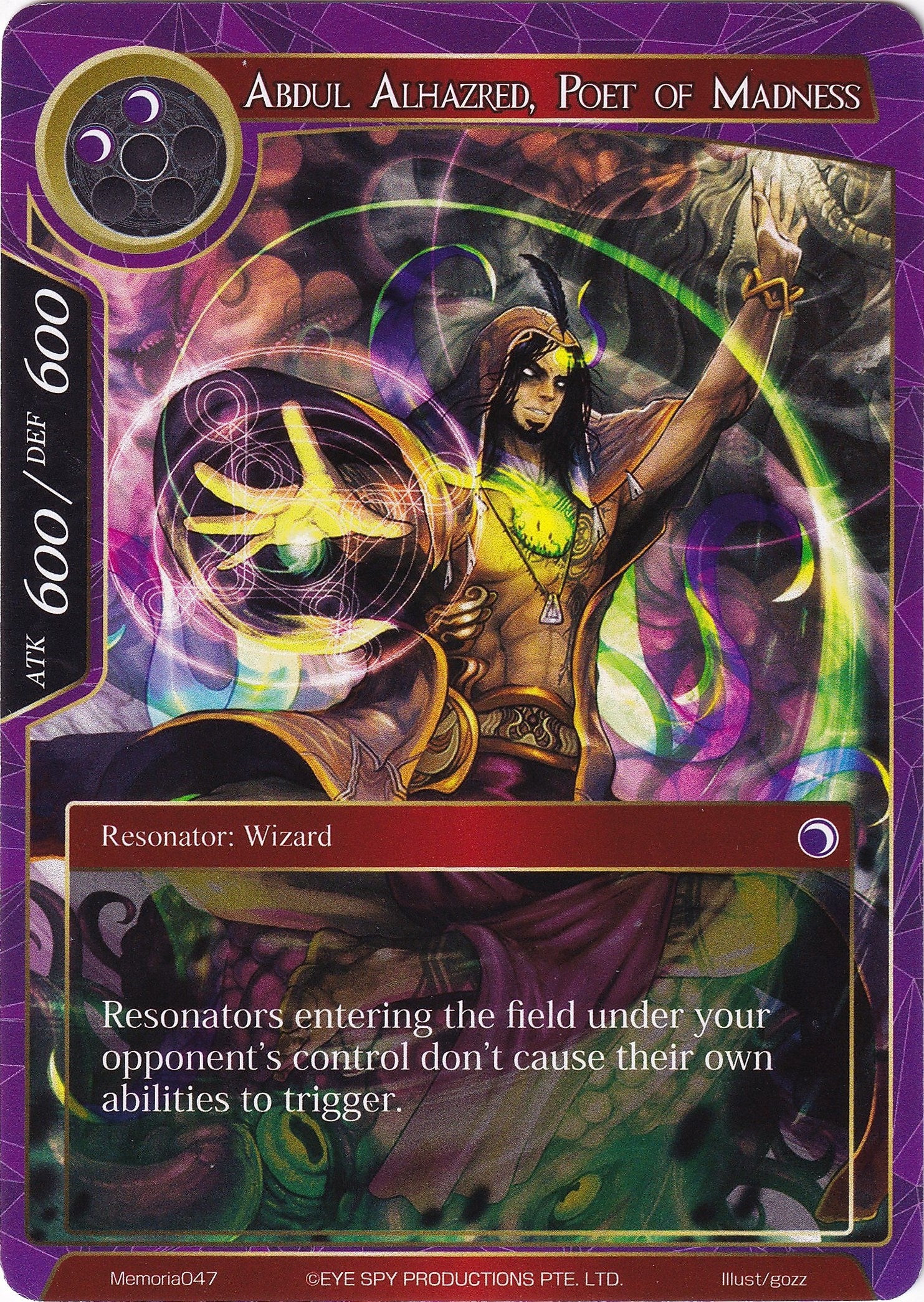 Image for Abdul Alhazred, Poet of Madness (Alice Origin Memoria Cards) (Memoria047) - Force of Will