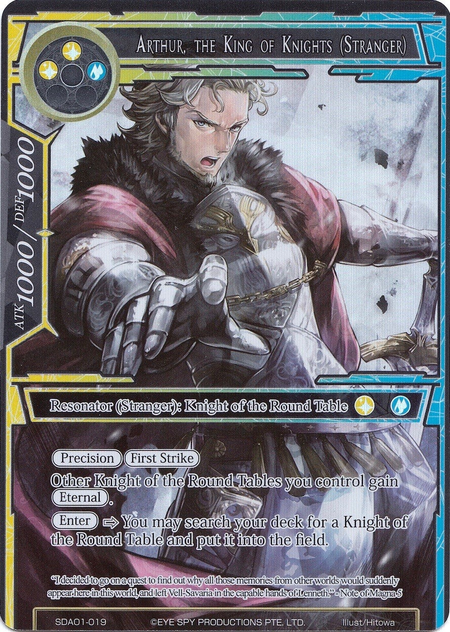 Image for Arthur, the King of Knights (Stranger) (Full Art) (Alice Origin Starter Deck) (SDAO1-019) - Force of Will