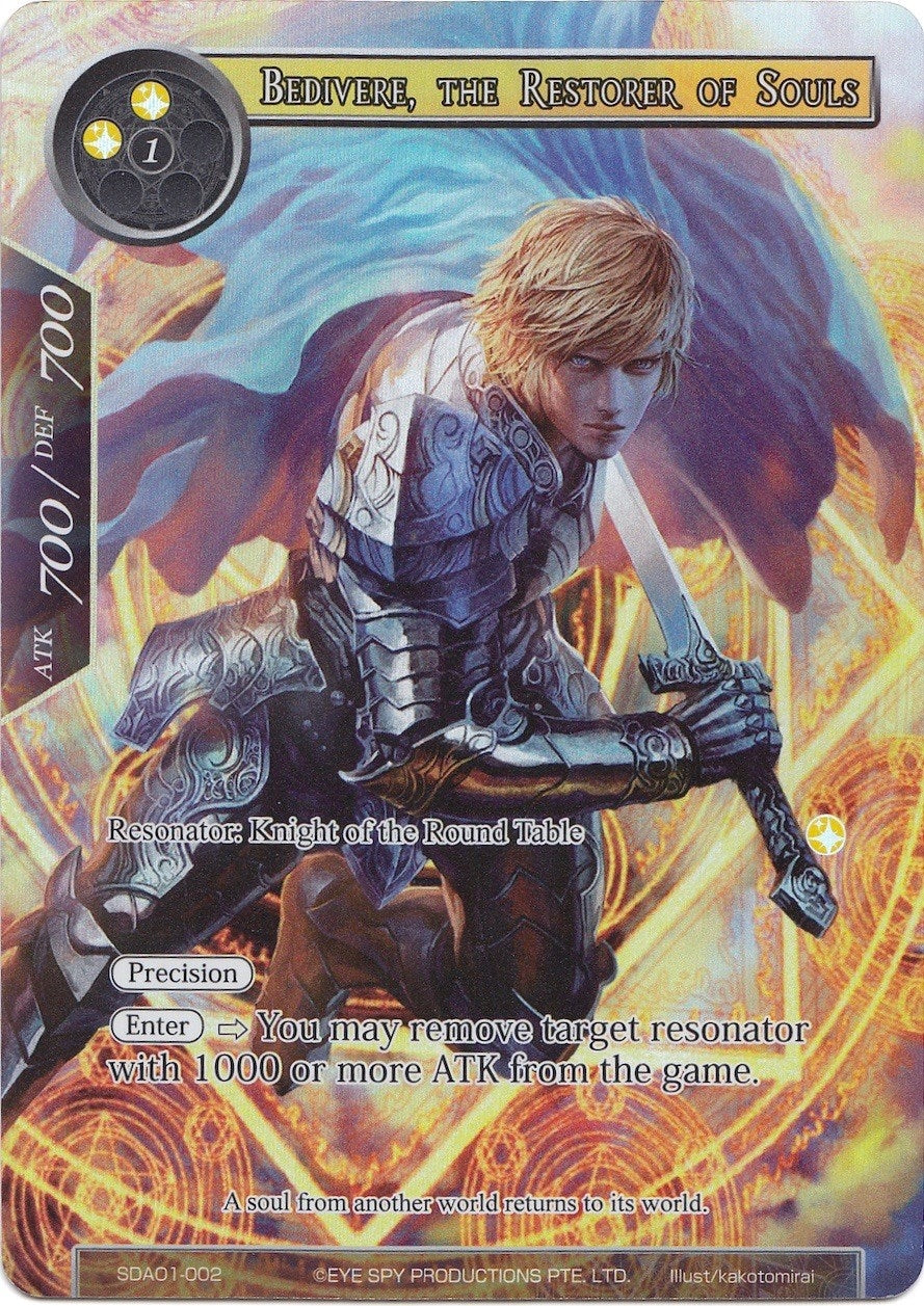 Image for Bedivere, the Restorer of Souls (Full Art) (Alice Origin Starter Deck) (SDAO1-002) - Force of Will