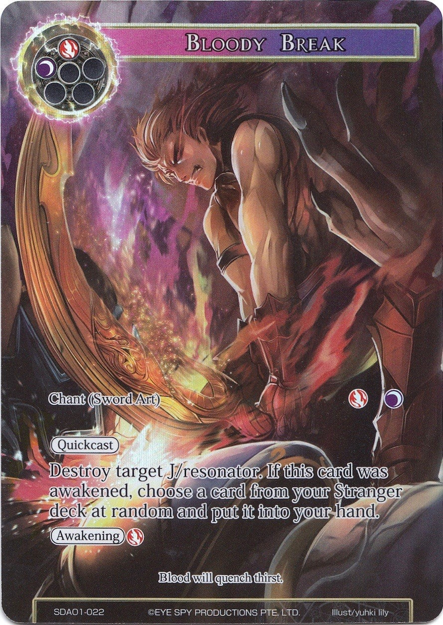 Image for Bloody Break (Full Art) (Alice Origin Starter Deck) (SDAO1-022) - Force of Will