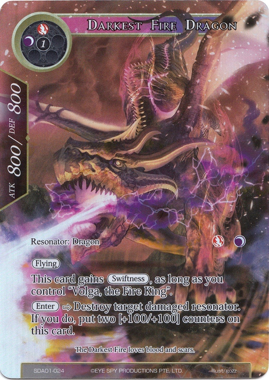 Image for Darkest Fire Dragon (Full Art) (Alice Origin Starter Deck) (SDAO1-024) - Force of Will