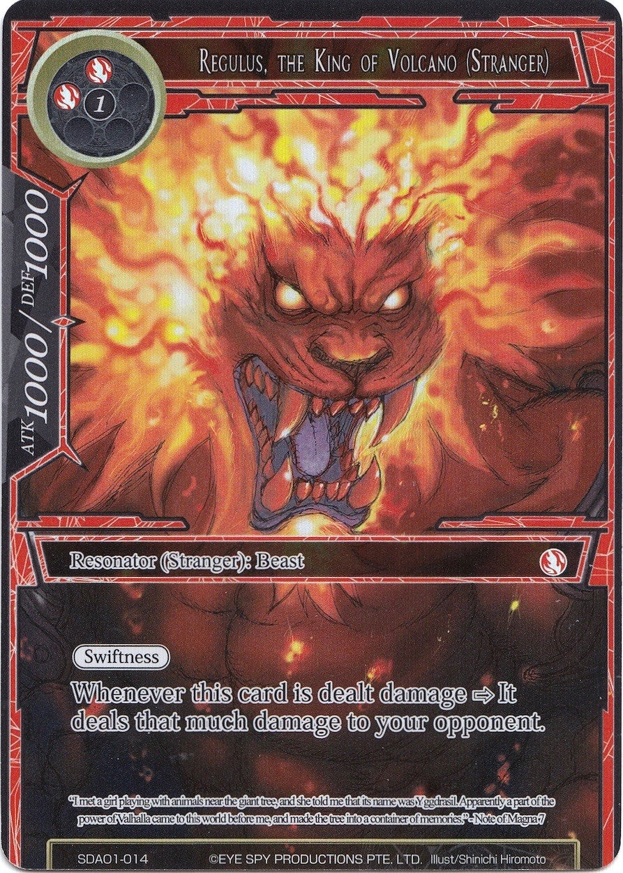 Image for Regulus, the King of Volcano (Stranger) (Full Art) (Alice Origin Starter Deck) (SDAO1-014) - Force of Will