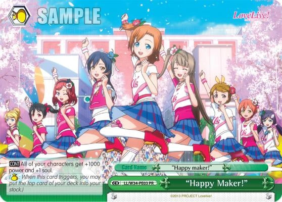 Image for "Happy Maker!" (Love Live! Vol. 2) (LL/W34-PE03 PR) - Weiss Schwarz
