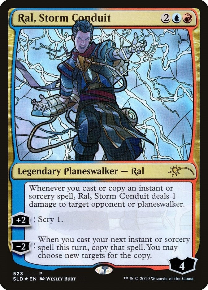 Image for Ral, Storm Conduit (Stained Glass) (Secret Lair Drop Series) (523) - Magic: The Gathering