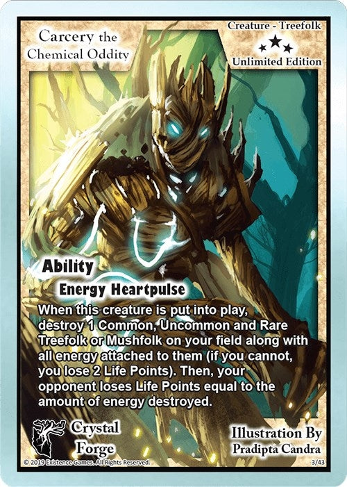 Image for Carcery the Chemical Oddity (Unlimited Edition) (Crystal Forge) (3) - Exodus TCG