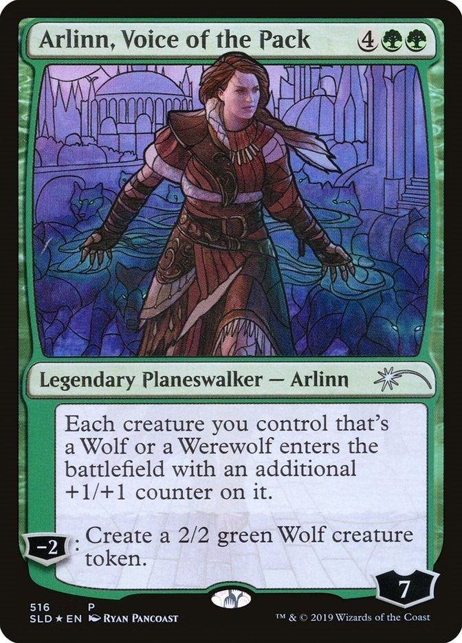 Image for Arlinn, Voice of the Pack (Stained Glass) (Secret Lair Drop Series) (516) - Magic: The Gathering