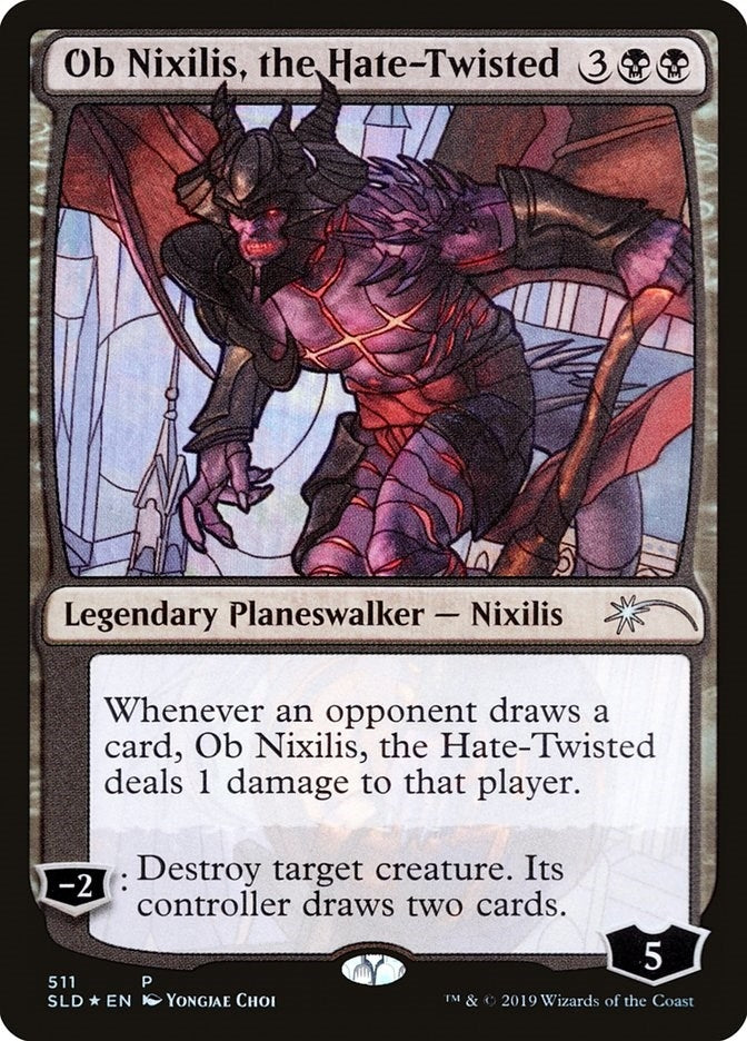 Image for Ob Nixilis, the Hate-Twisted (Stained Glass) (Secret Lair Drop Series) (511) - Magic: The Gathering