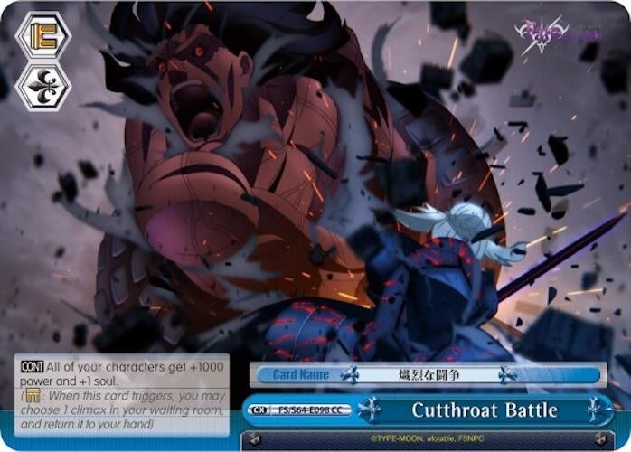 Image for Cutthroat Battle (Fate/stay night [Heaven’s Feel]) (FS/S64-E098 CC) - Weiss Schwarz