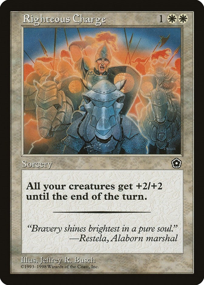 Image for Righteous Charge (Portal Second Age) - Magic: The Gathering
