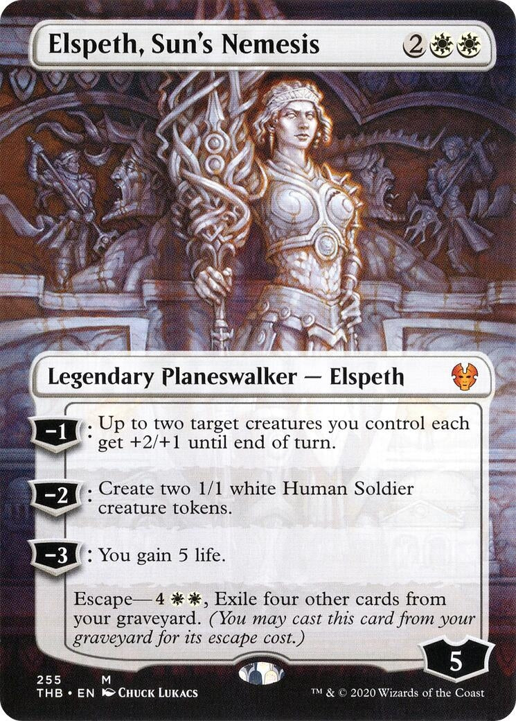 Image for Elspeth, Sun's Nemesis (Borderless) (Theros Beyond Death) (255) - Magic: The Gathering
