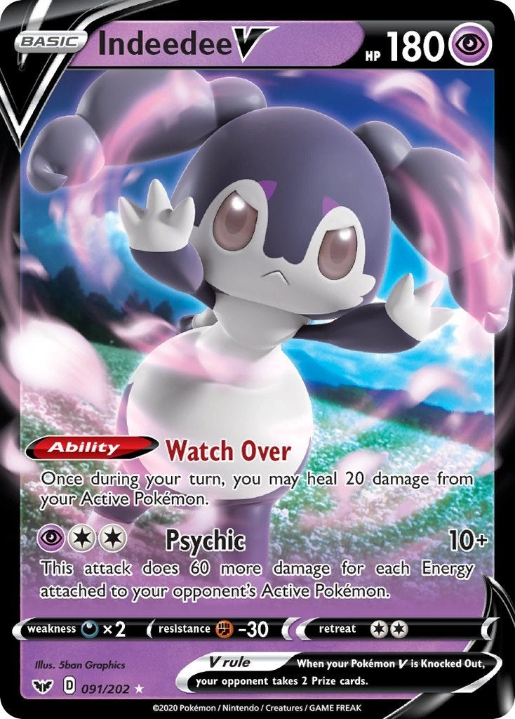 Image for Indeedee V (SWSH01: Sword & Shield Base Set) (091/202) - Pokemon