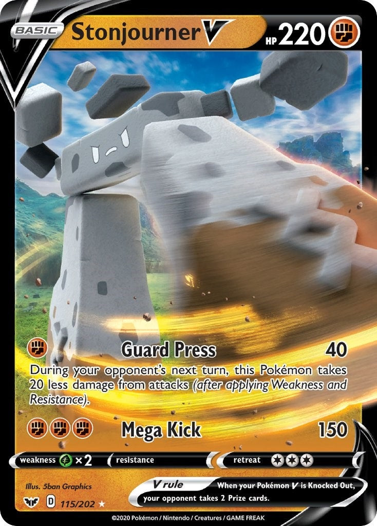 Image for Stonjourner V (SWSH01: Sword & Shield Base Set) (115/202) - Pokemon