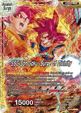 Image for Super Saiyan Son Goku // SSG Son Goku, Surge of Divinity (Expansion Deck Box Set 09: Saiyan Surge) (EX09-03) - Dragon Ball Super: Masters