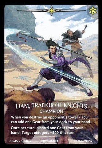 Image for Liam, Traitor of Knights (Alternate Art) (Betrayal) (PR2020-094) - Argent Saga TCG