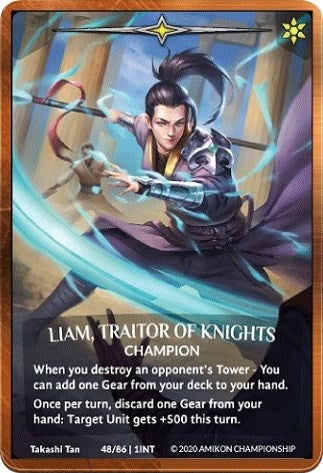 Image for Liam, Traitor of Knights (Bronze Metal Prize Card) (Argent Saga Promos) (48/86 1INT) - Argent Saga TCG